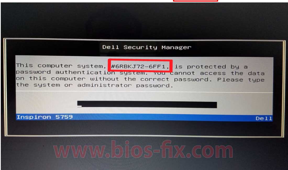 Unlock bios password for Dell Latitude 7480 