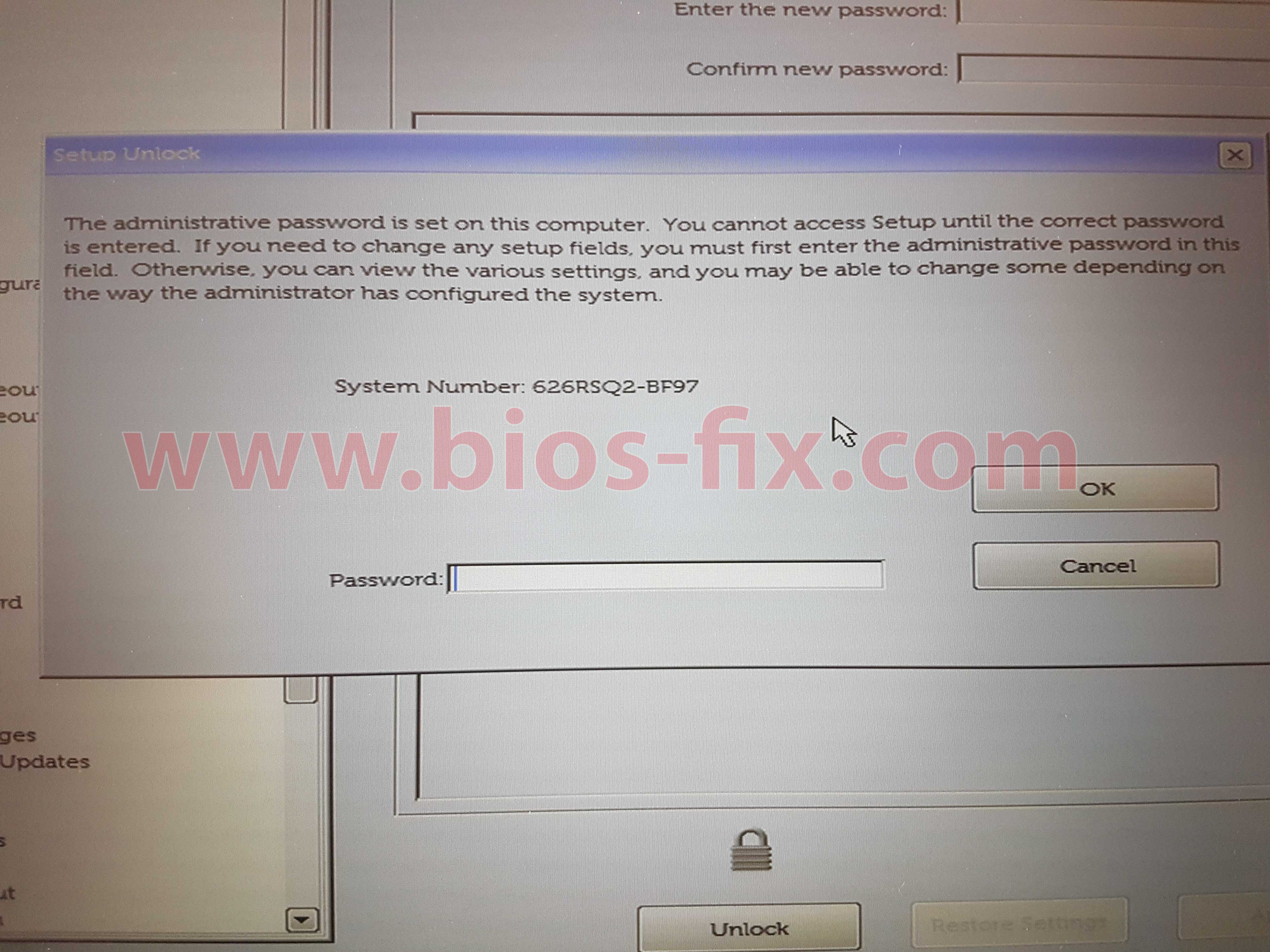 unlock bios administrator password for Dell Latitude e5590.jpg