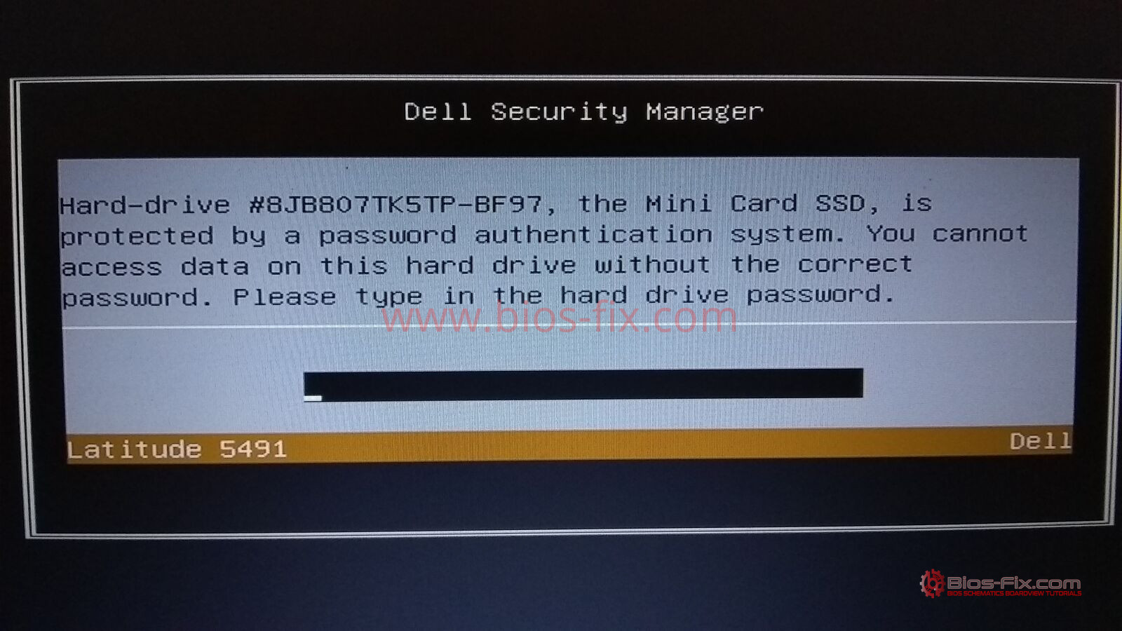 unlock hard-drive password for Dell Latitude 5491.jpg
